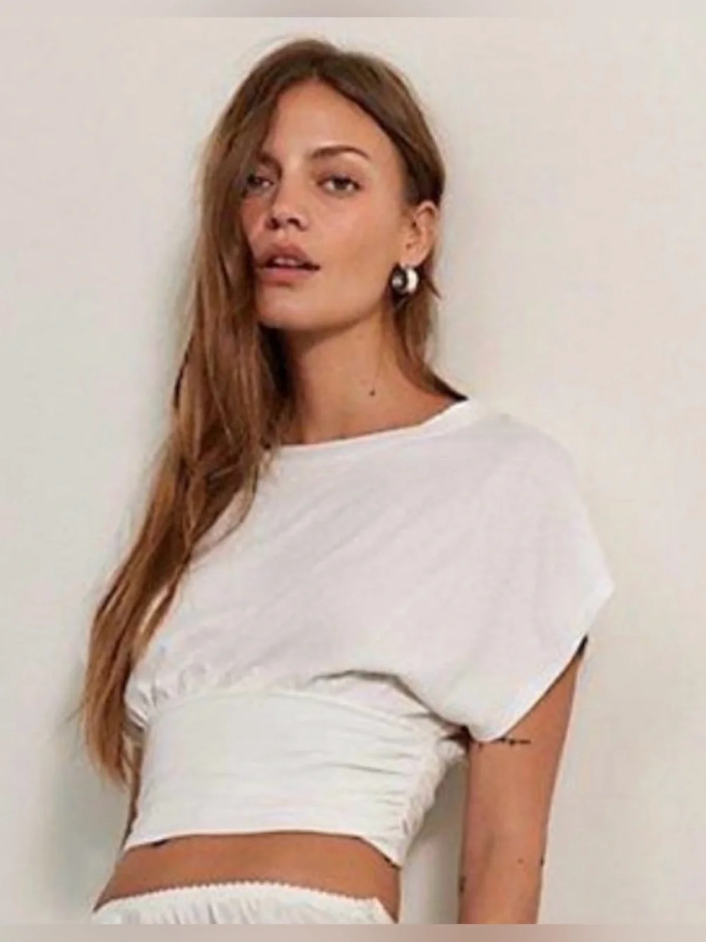 NWT FREE PEOPLE RALPHIE TEE CLEAN IVORY